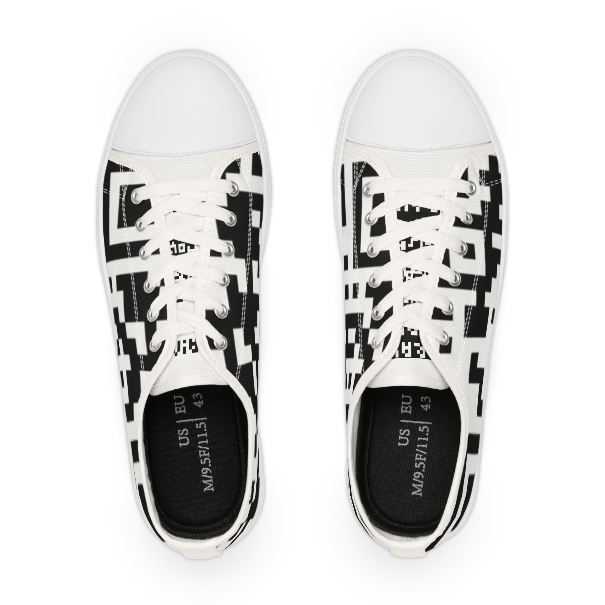 Men’s QR Print Low Top Sneakers