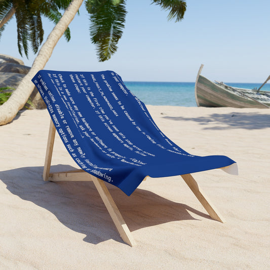 BSoD (Blue Screen of Death) Beach Towel II