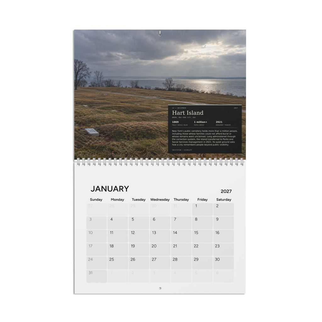 Cemeteries 2027 Wall Calendar