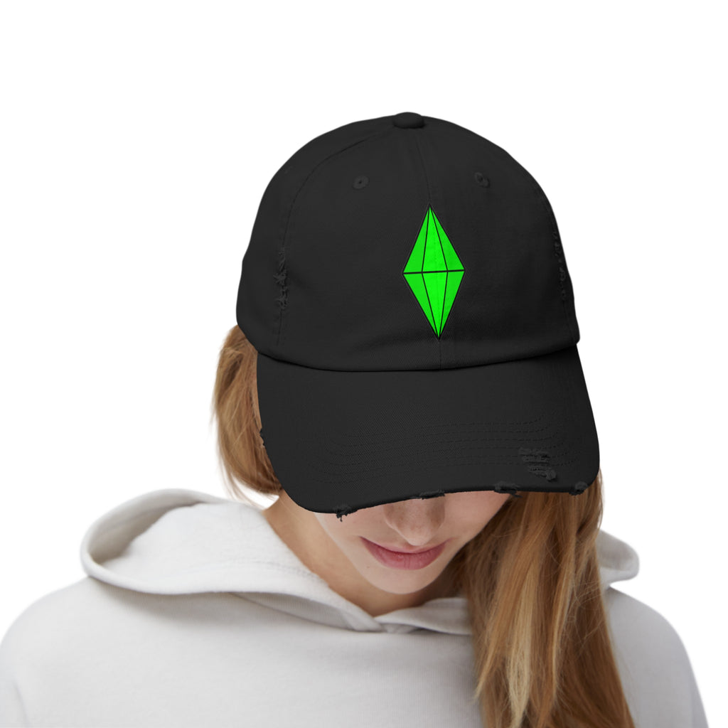 Distressed Plumbob Dad Hat