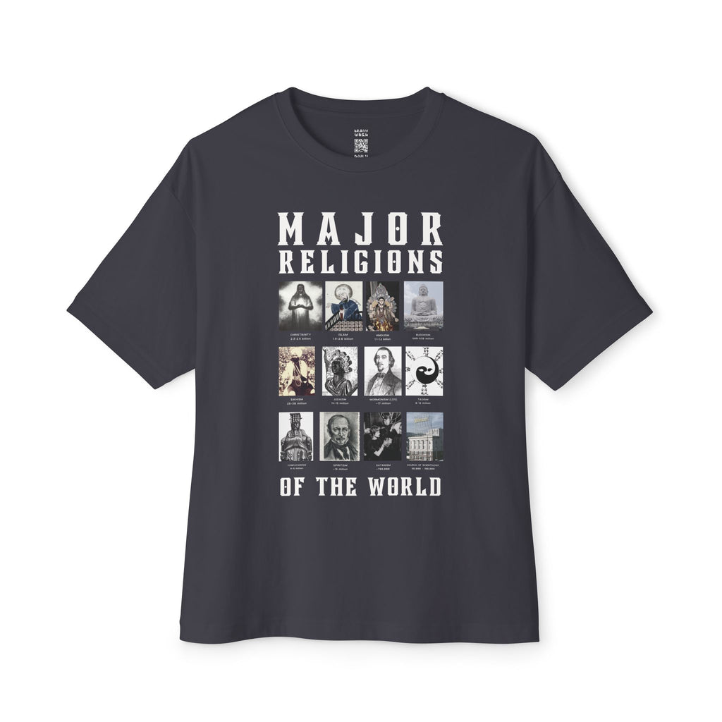Major Religions Of The World Oversized Tee