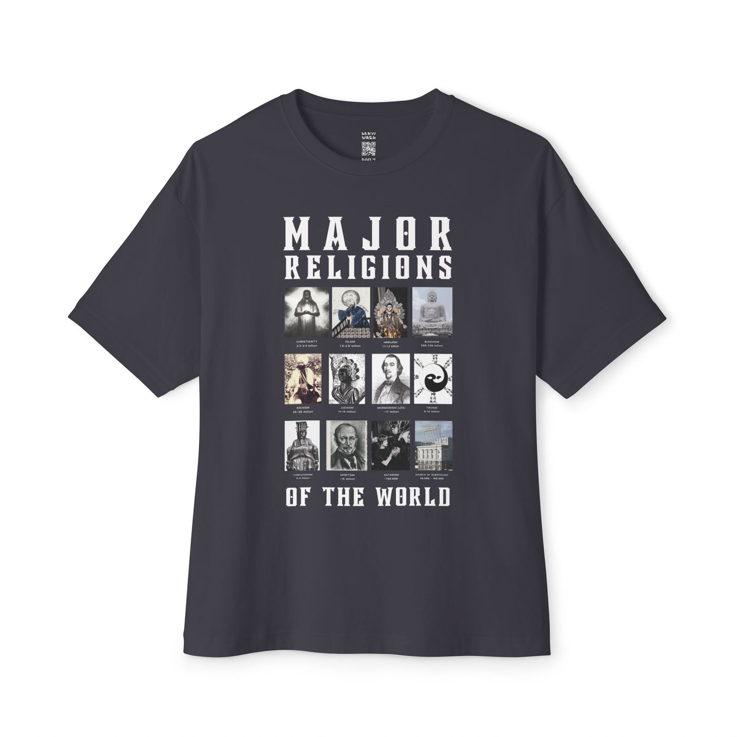 Major Religions Of The World Oversized Tee