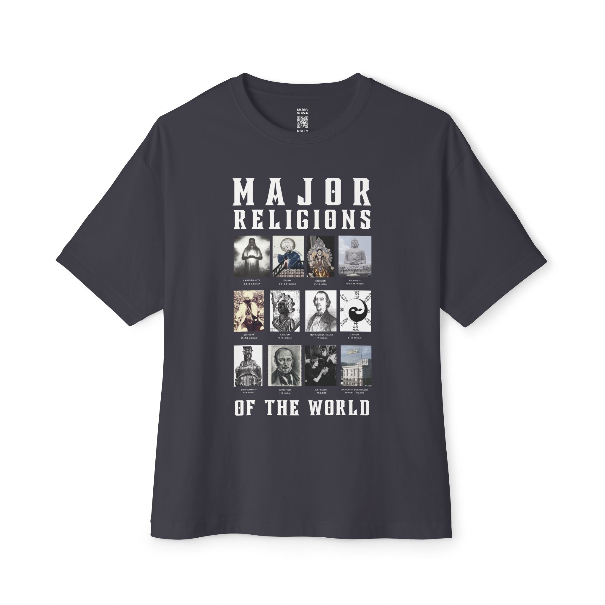 Major Religions Of The World Oversized Tee