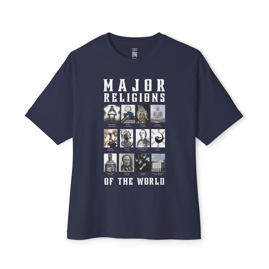 Major Religions Of The World Oversized Tee