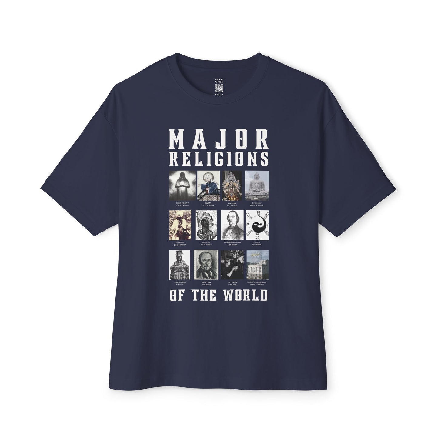 Major Religions Of The World Oversized Tee
