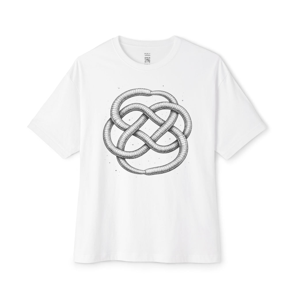 Ouroboros Earthworm Knot Oversized Tee