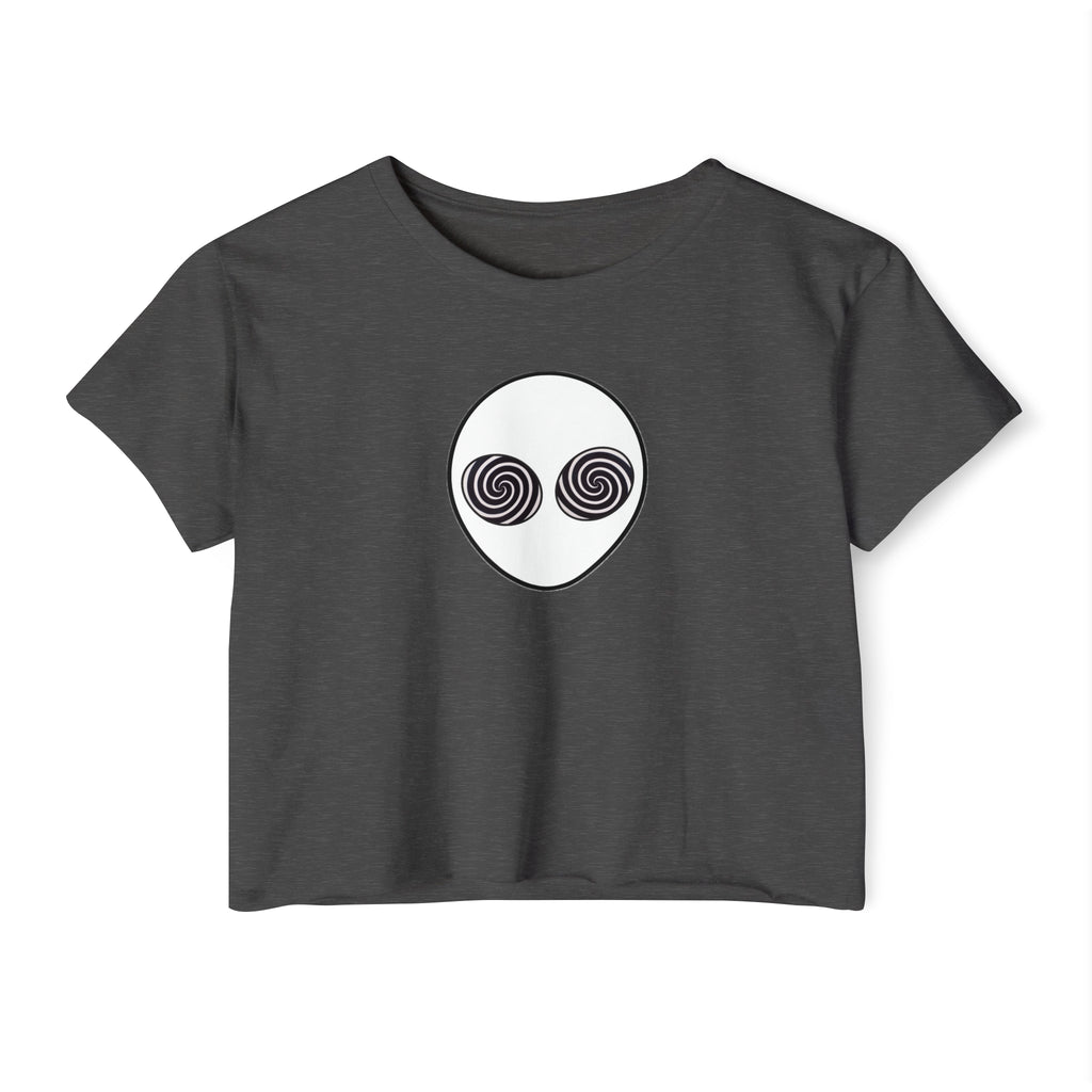 Trippy Alien Head Crop Top