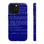 BSoD (Blue Screen of Death) Phone Case