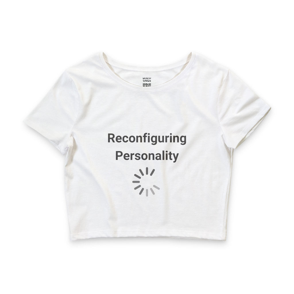 Reconfiguring Personality Crop Top Baby Tee