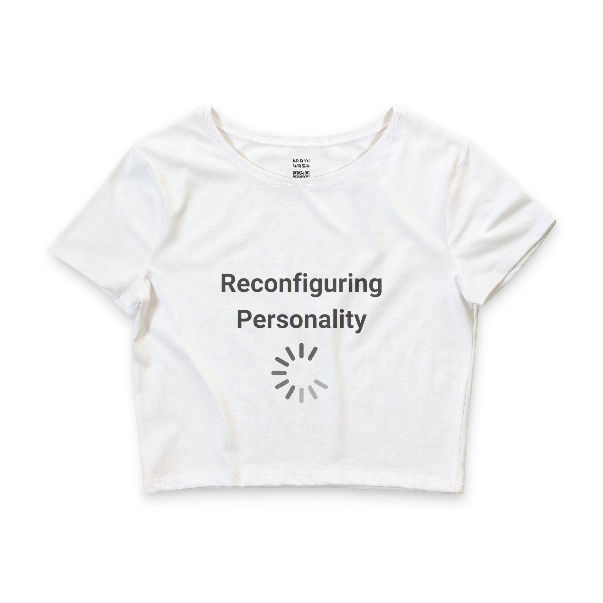 Reconfiguring Personality Crop Top Baby Tee