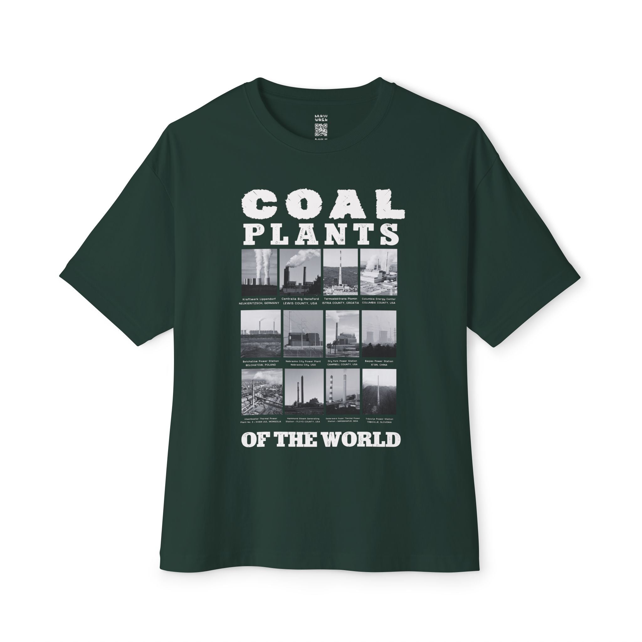 Coal Plants of the World Oversized Tee
