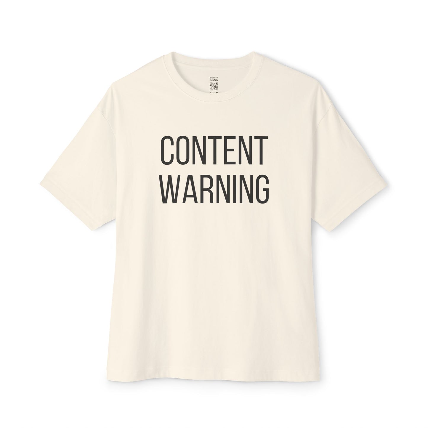 Content Warning Oversized Tee