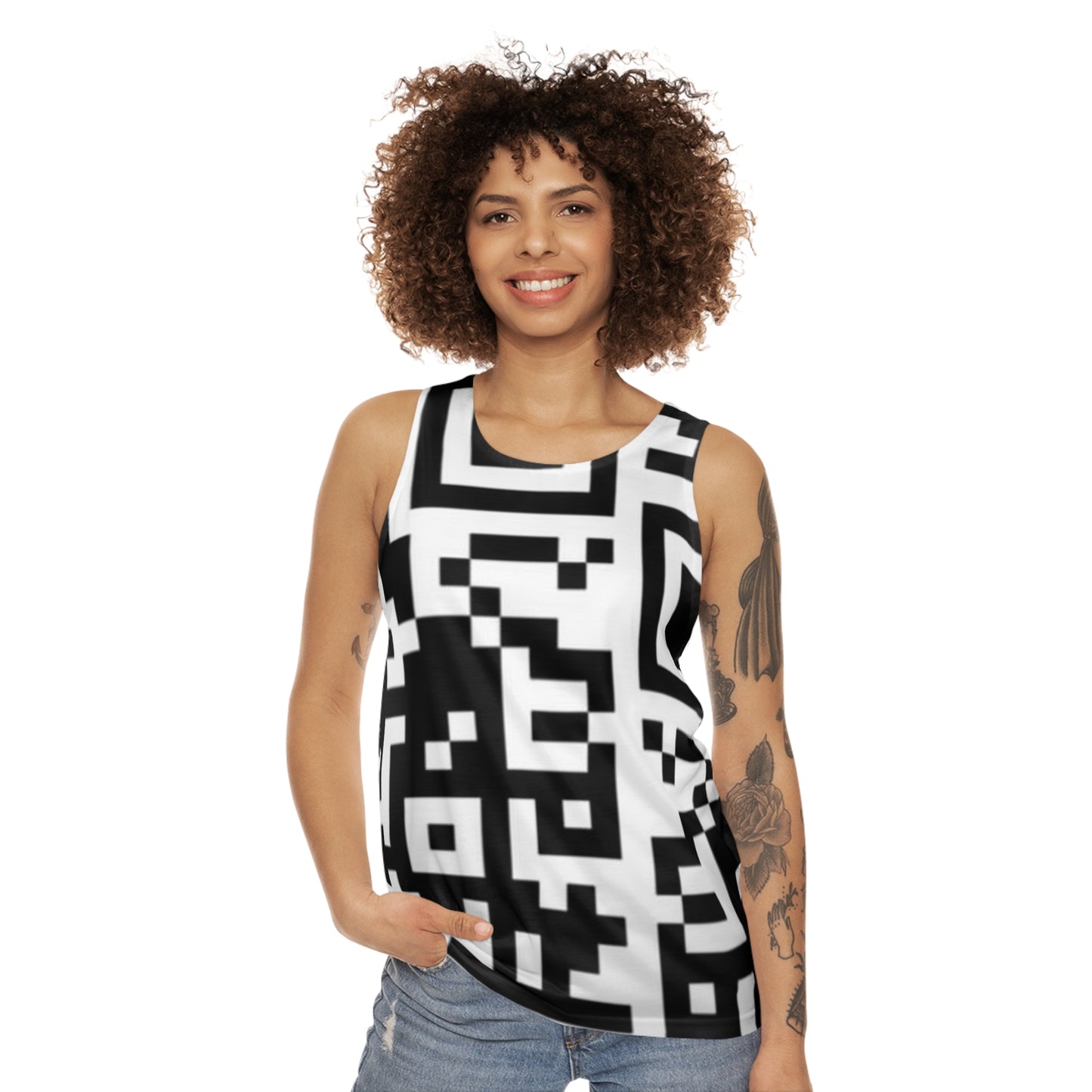 QR Print Tank Top