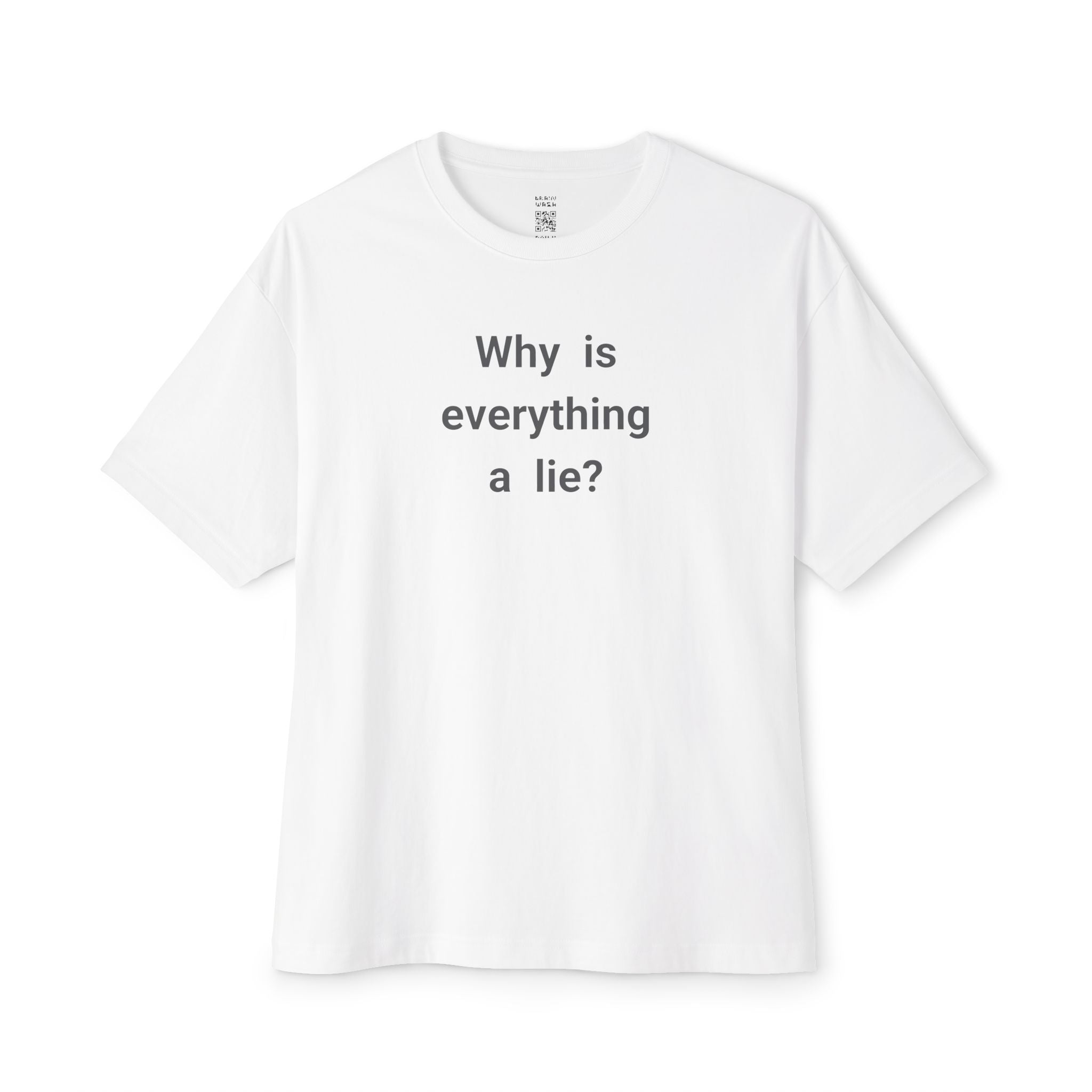 Why Is Everything A Lie Oversized Tee
