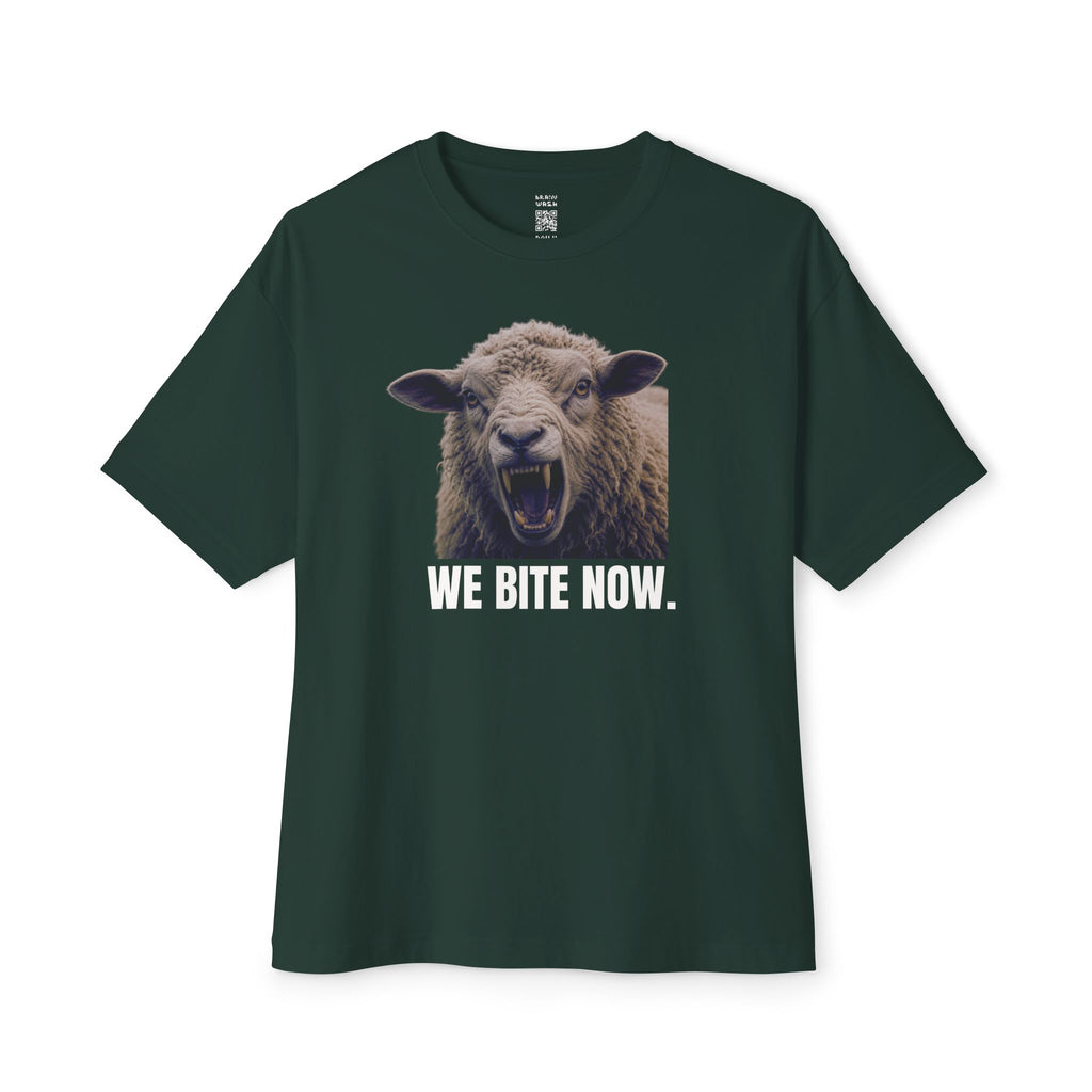 We Bite Now Sheep With Teeth Oversized Tee