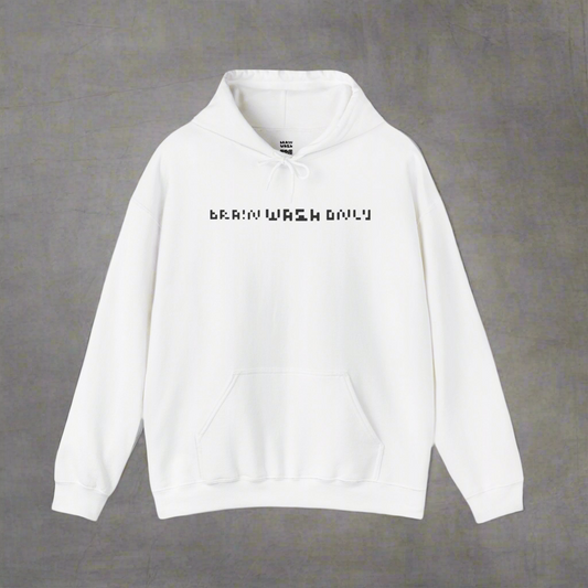 “Brain Wash Only” White Hoodie