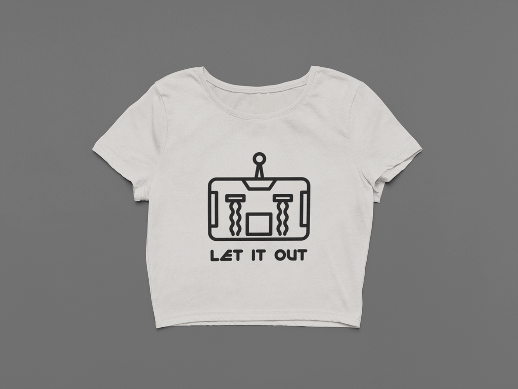 Let It Out Heavy Faded Crop Tee