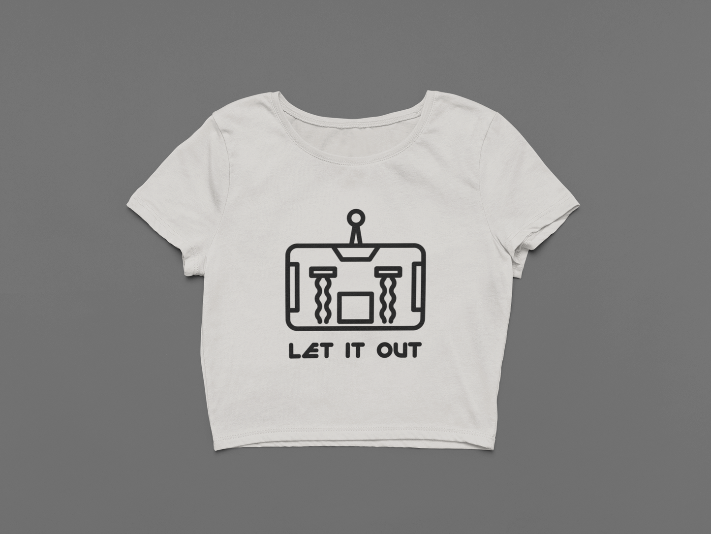 Let It Out Heavy Faded Crop Tee