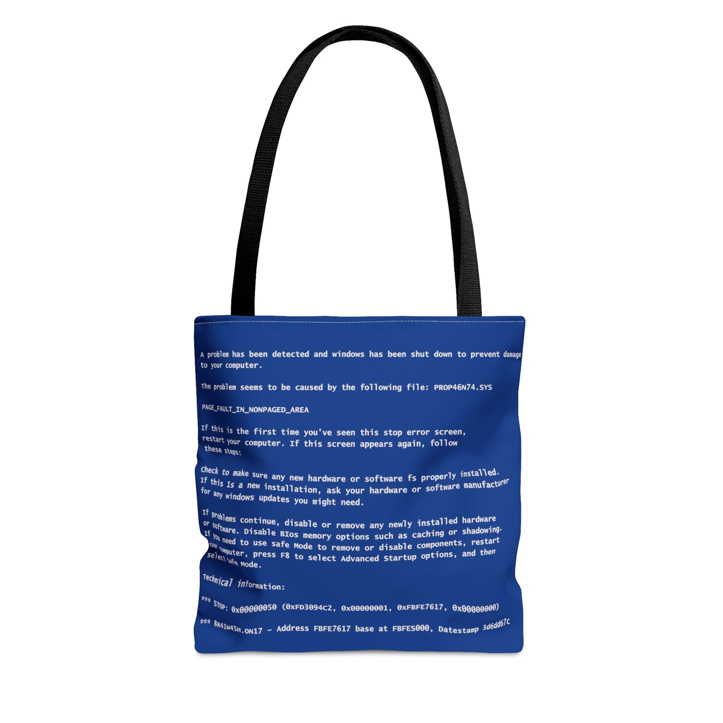 BSoD (Blue Screen of Death) Tote Bag