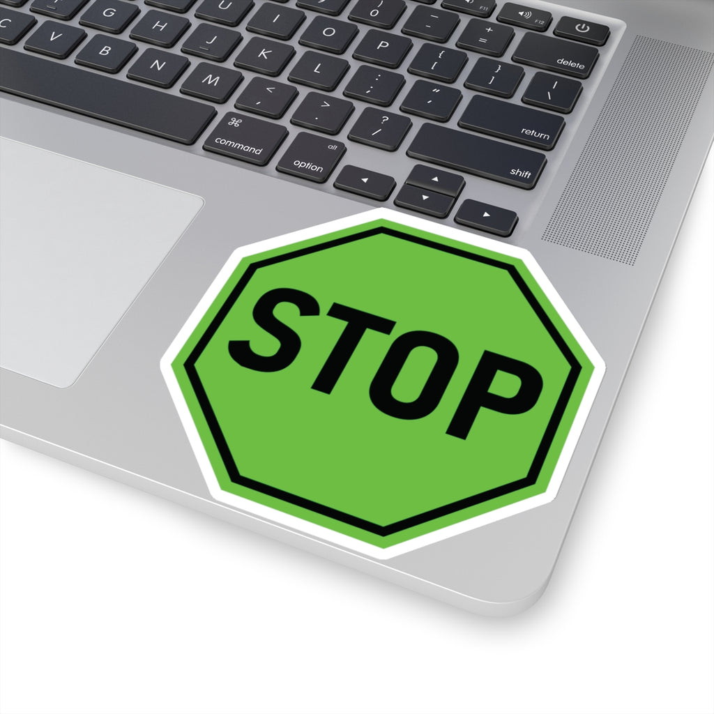 Green Stop Sign Sticker