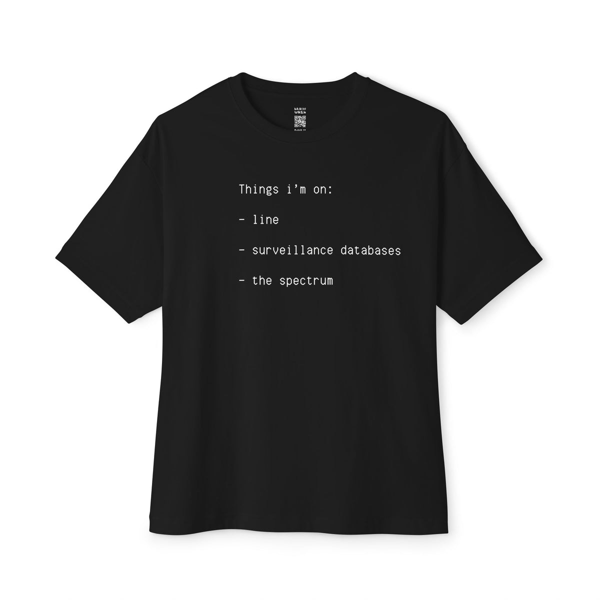 Things I’m On List Oversized Tee