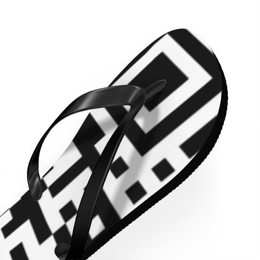 QR Code Print Flip Flops