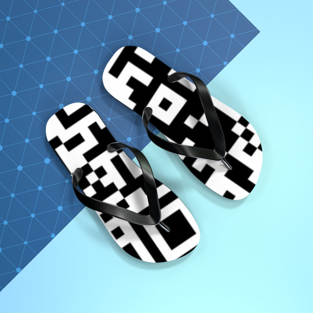 QR Print Flip Flops