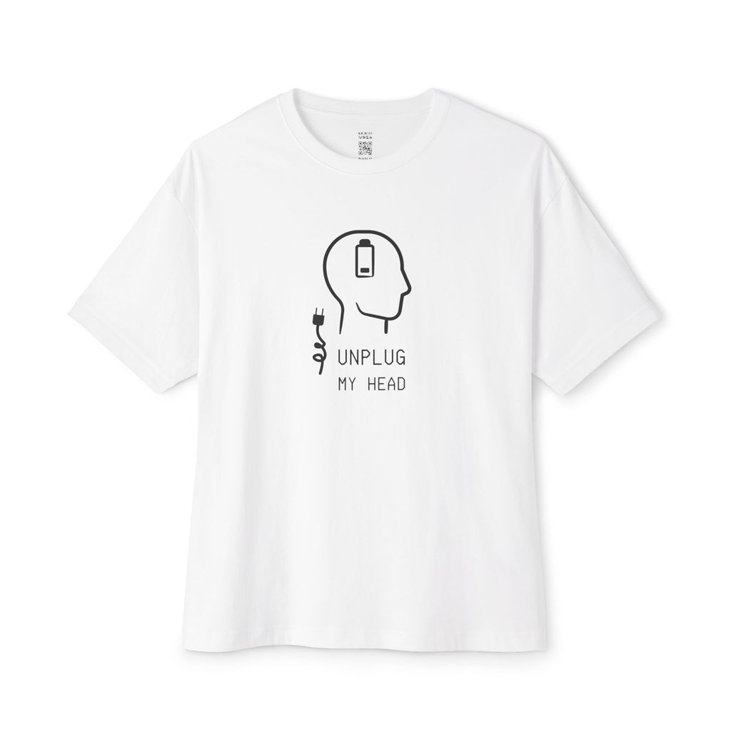 Unplug My Head Oversized Tee