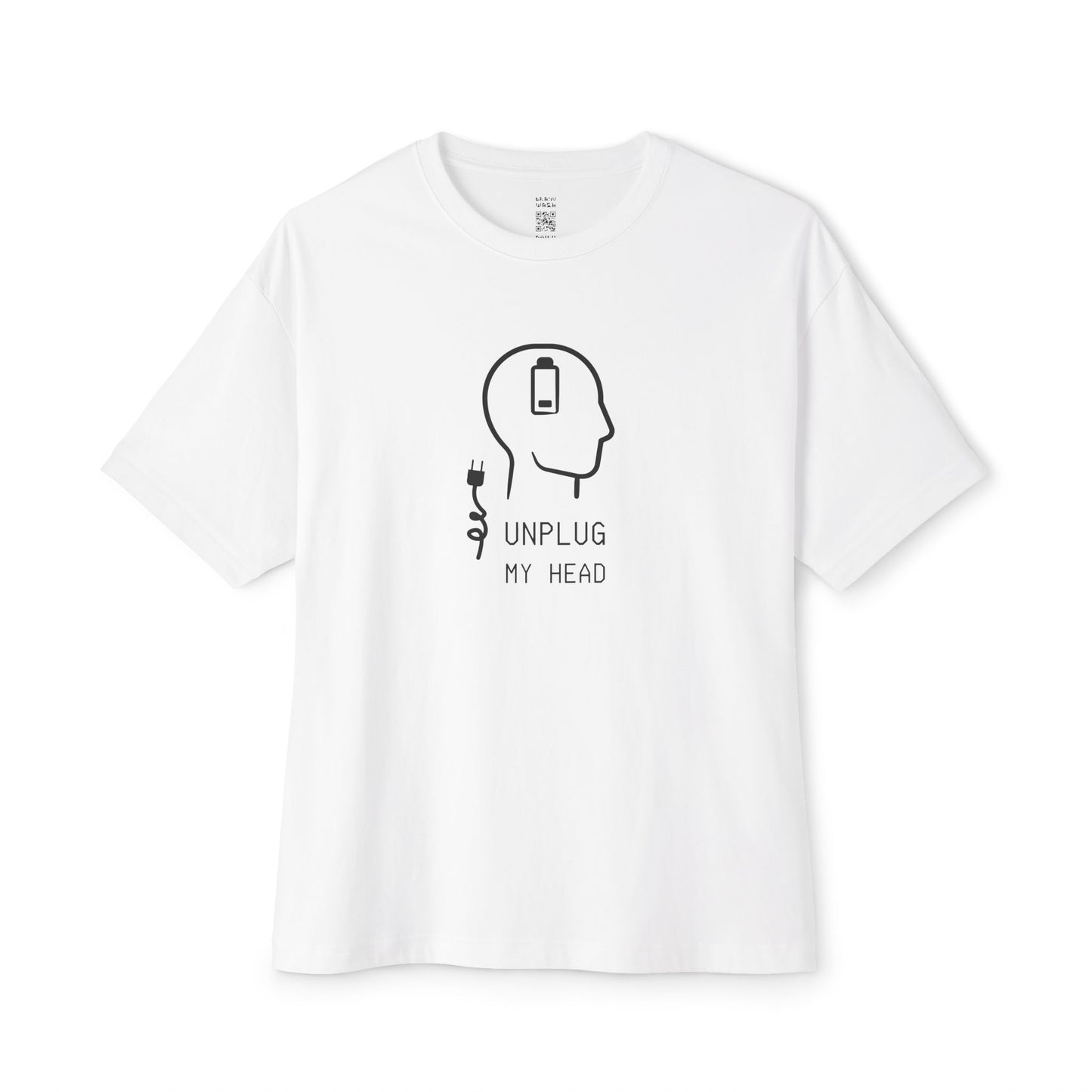 Unplug My Head Oversized Tee
