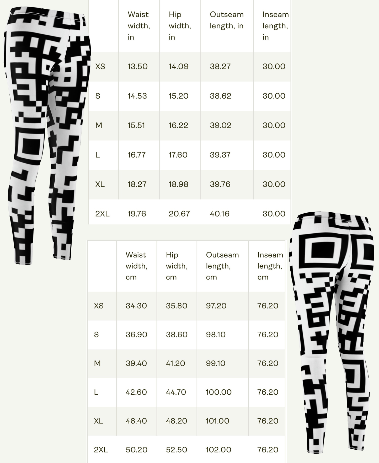 QR Print Yoga Pants