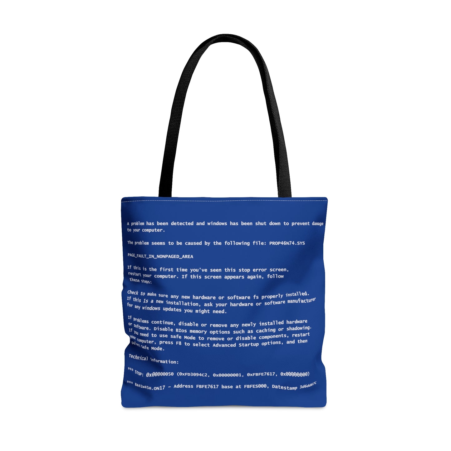 BSoD (Blue Screen of Death) Tote Bag