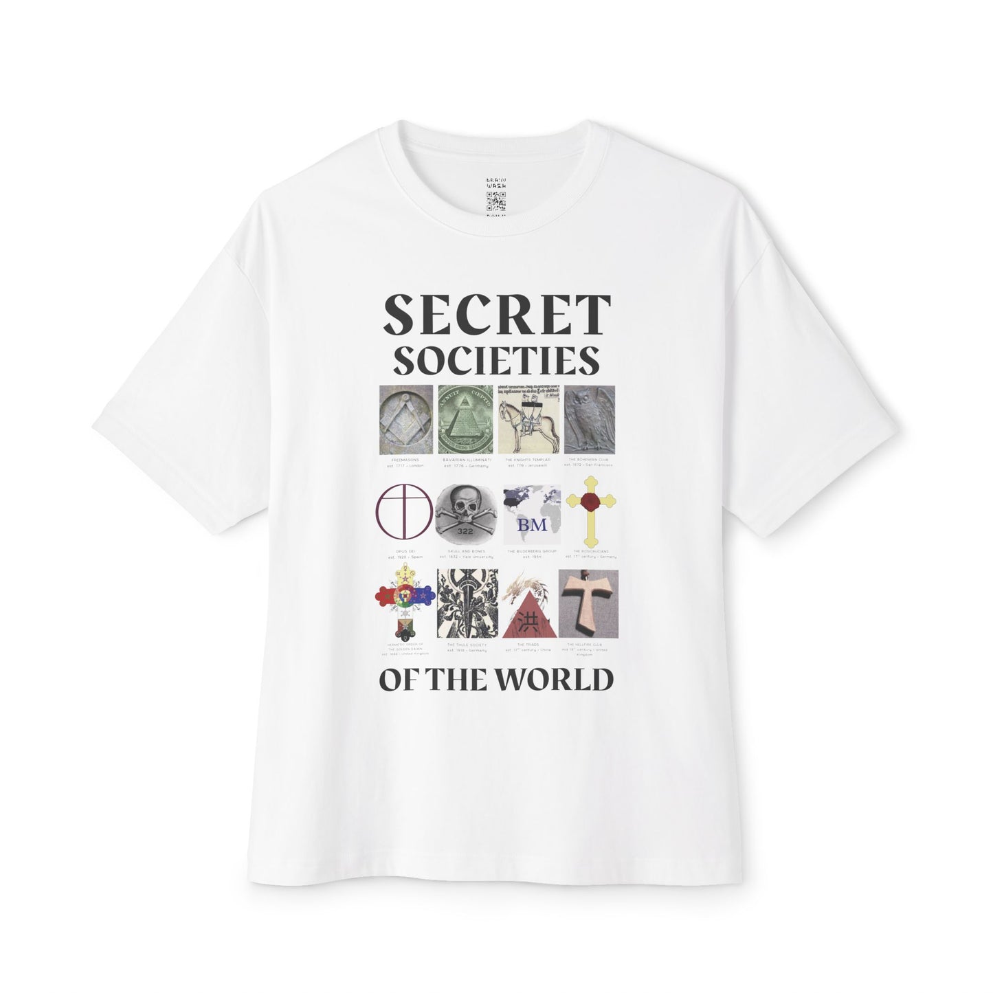 Secret Societies Of The World Oversized Tee