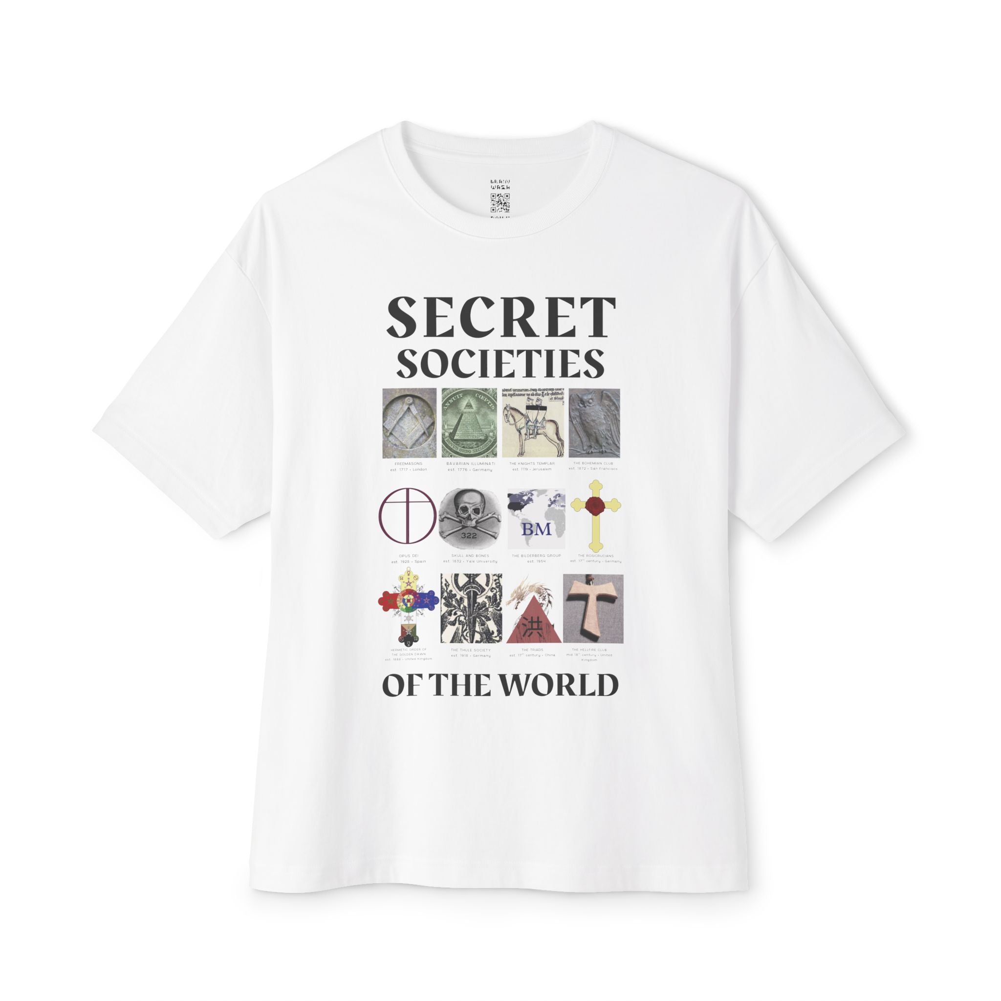 Secret Societies Of The World Oversized Tee
