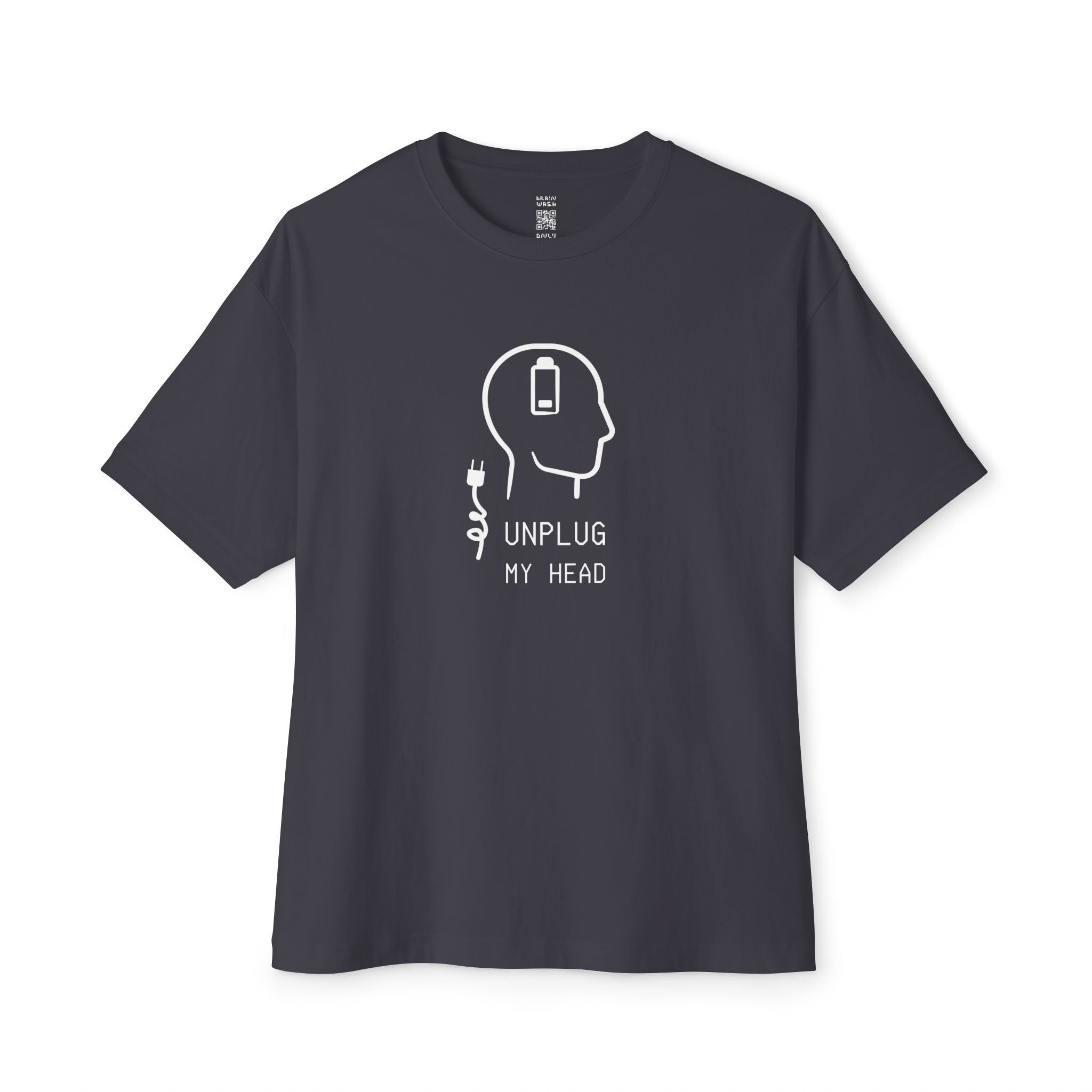 Unplug My Head Oversized Tee