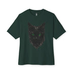 Matrix Eyed Black Cat Oversized Tee