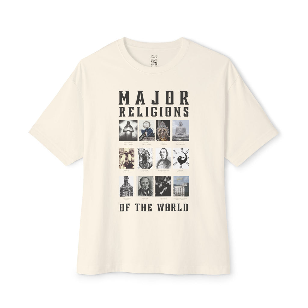 Major Religions Of The World Oversized Tee