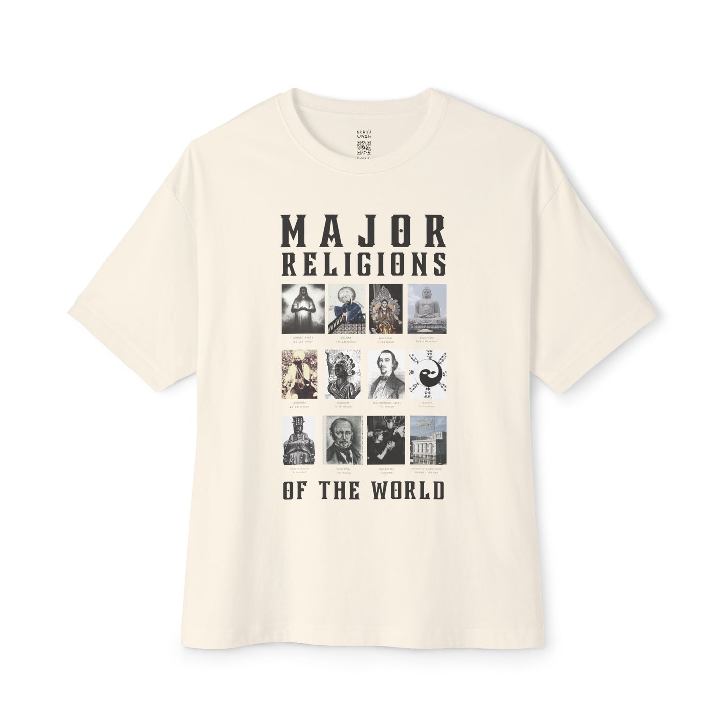 Major Religions Of The World Oversized Tee
