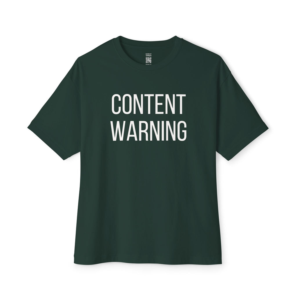 Content Warning Oversized Tee