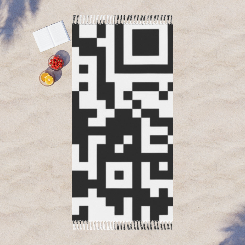 Large QR Print Pashmina / Beach Canga