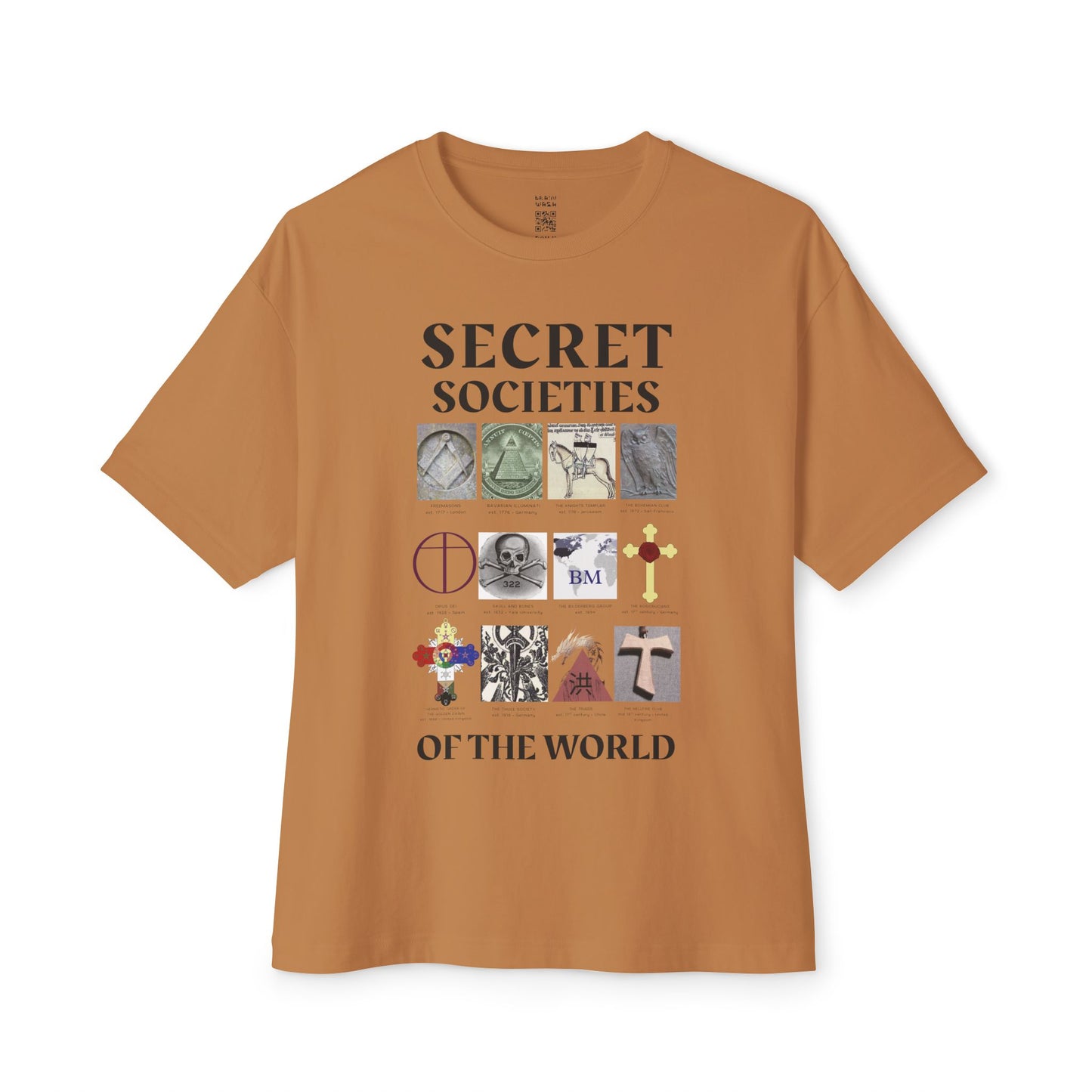 Secret Societies Of The World Oversized Tee