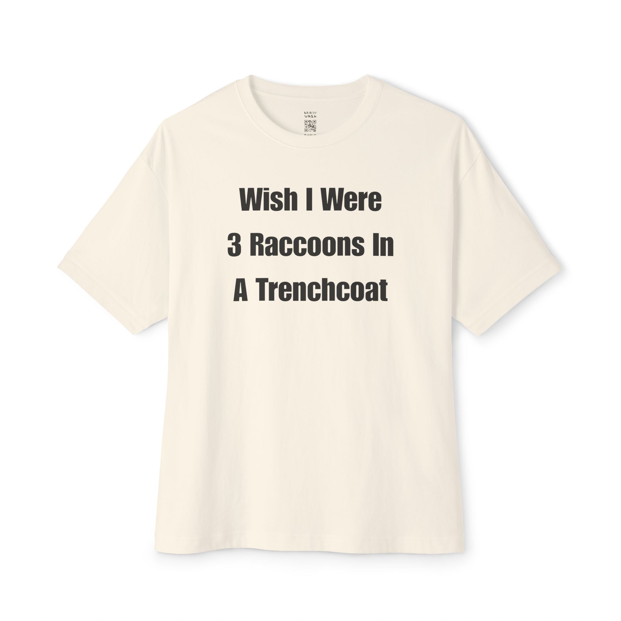 Wish I Were 3 Raccoons In A Trenchcoat Oversized Tee