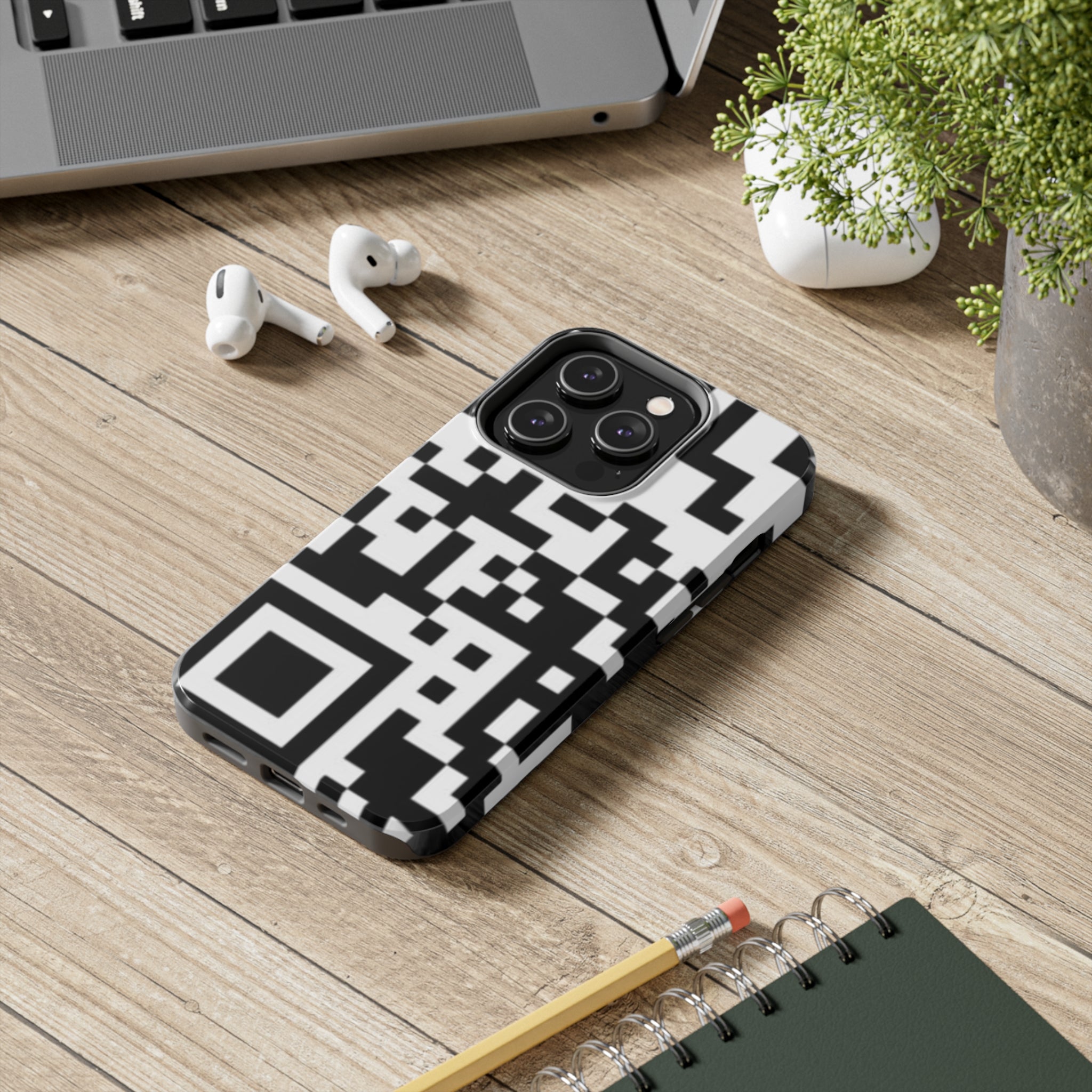 QR Print Tough Phone Case