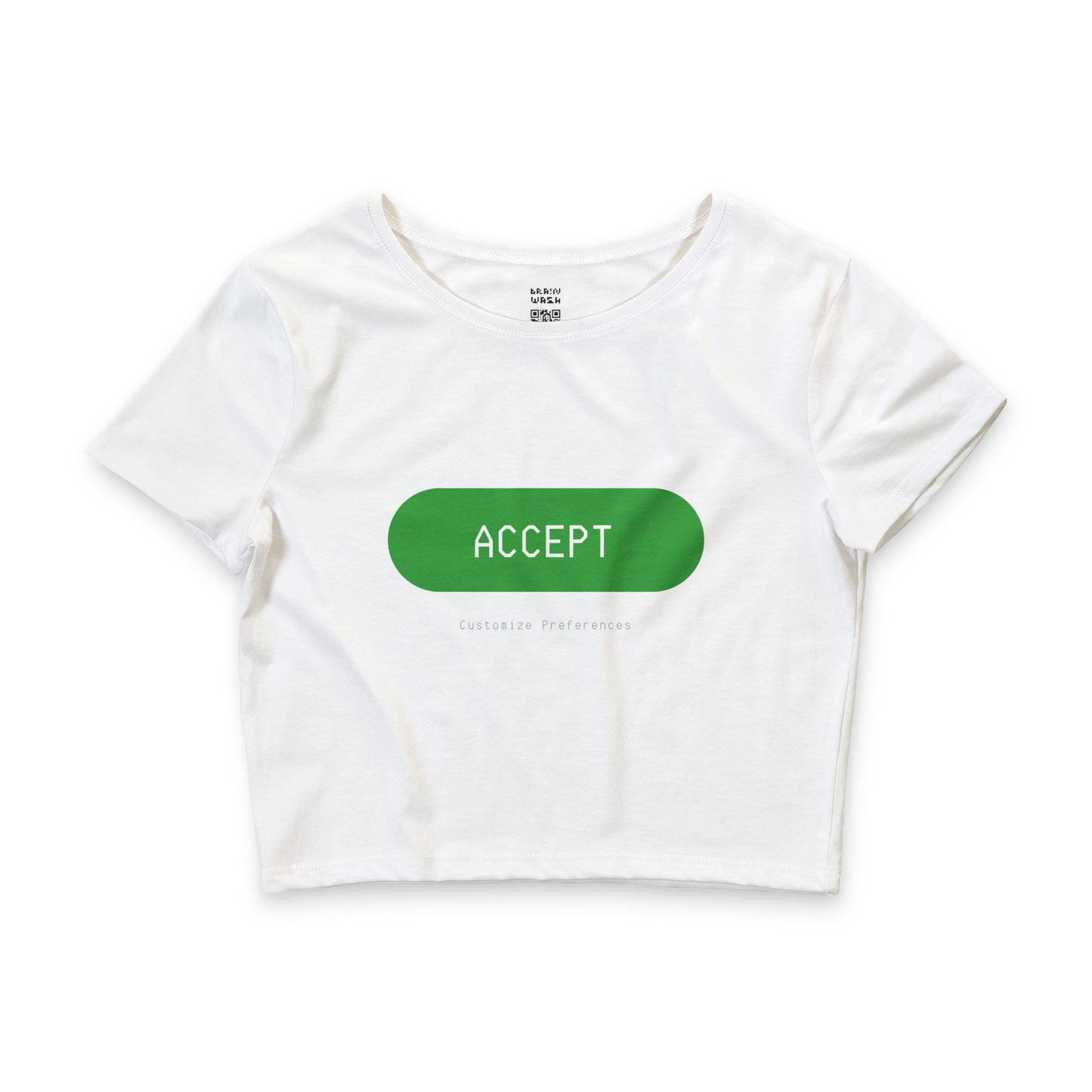 Accept Crop Top Baby Tee