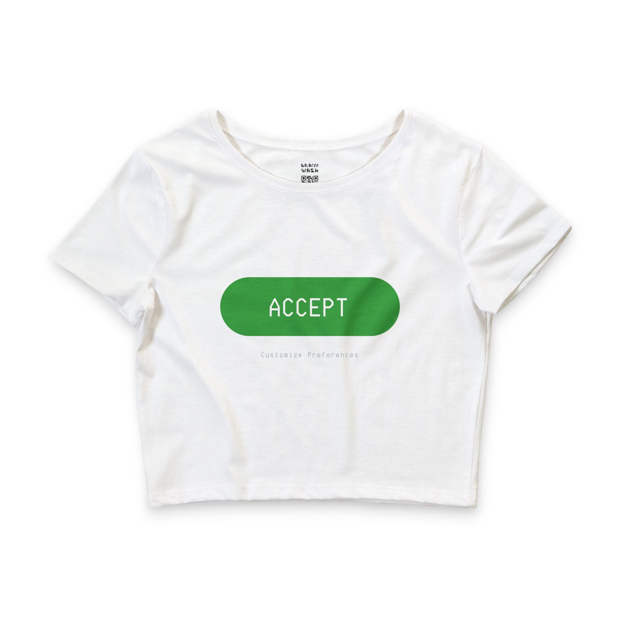 Accept Crop Top Baby Tee