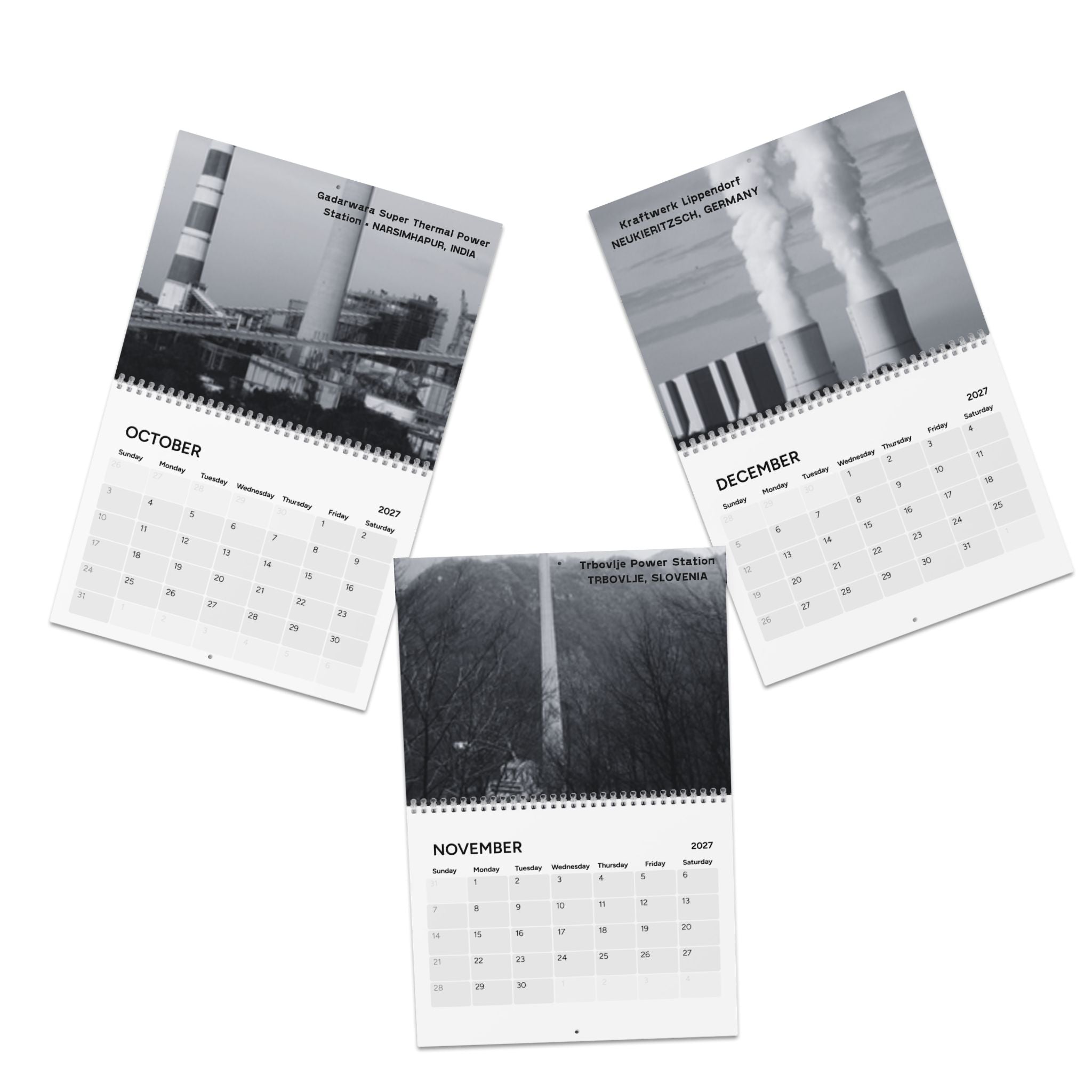 Coal Plants Of The World 2027 Wall Calendar