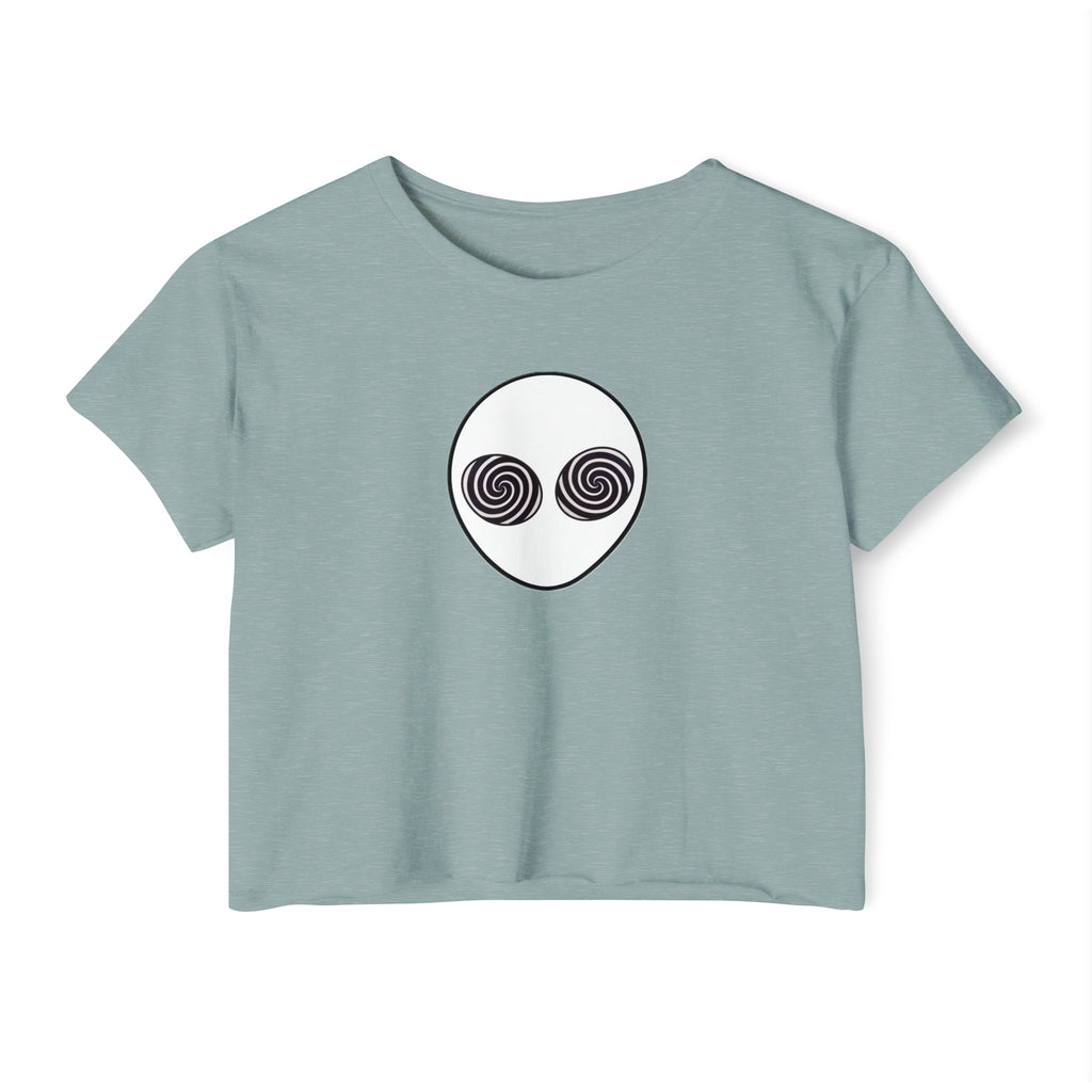Trippy Alien Head Crop Top