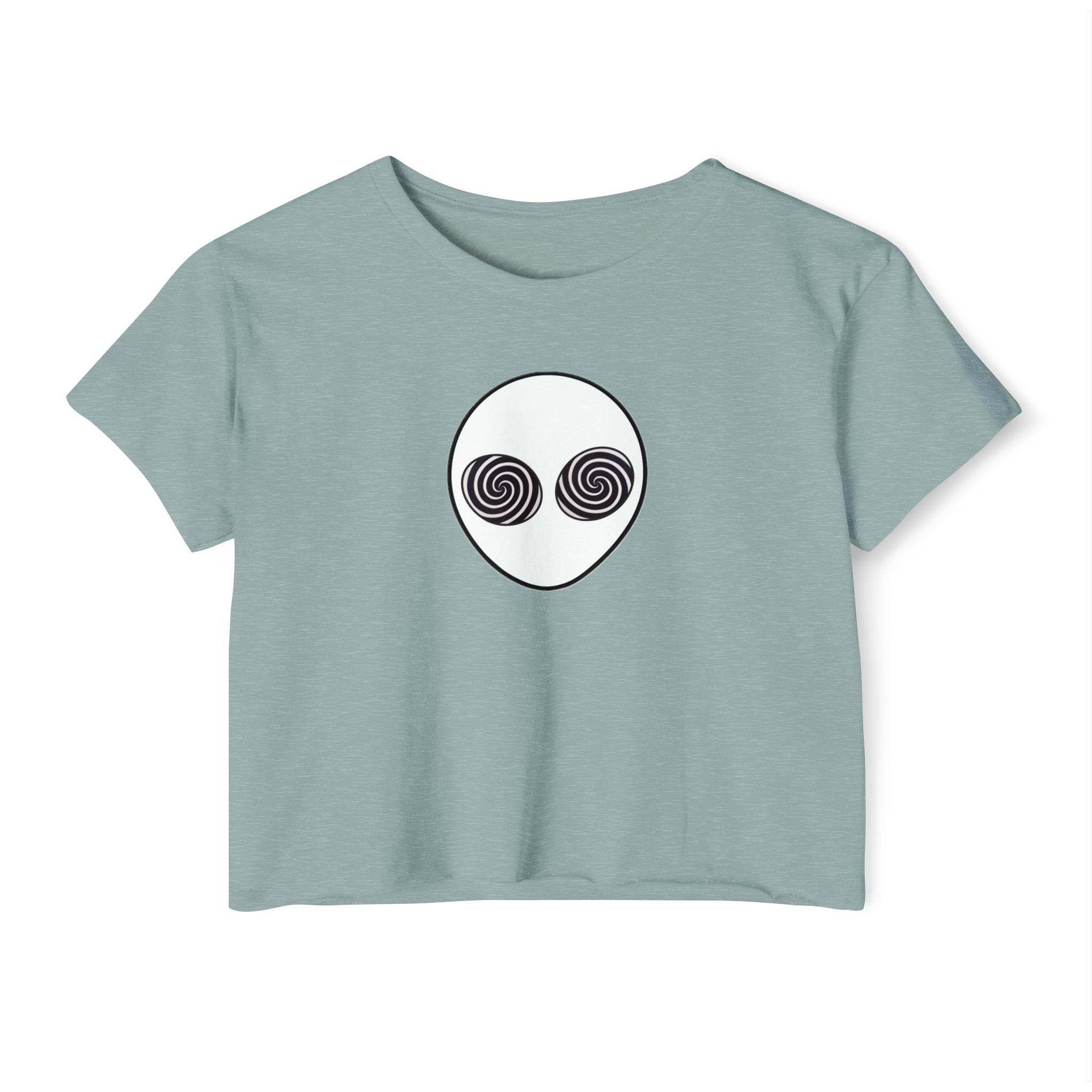 Trippy Alien Head Crop Top