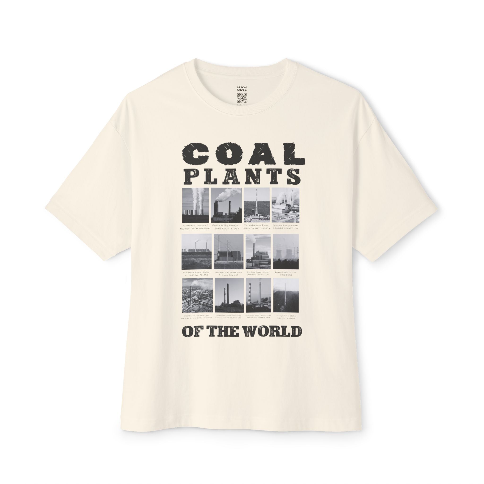 Coal Plants of the World Oversized Tee
