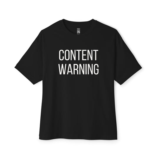 Content Warning Oversized Tee