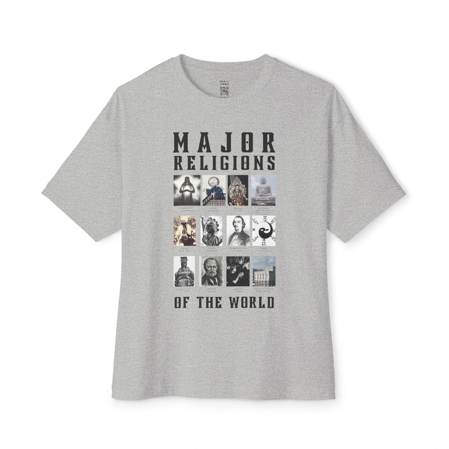 Major Religions Of The World Oversized Tee
